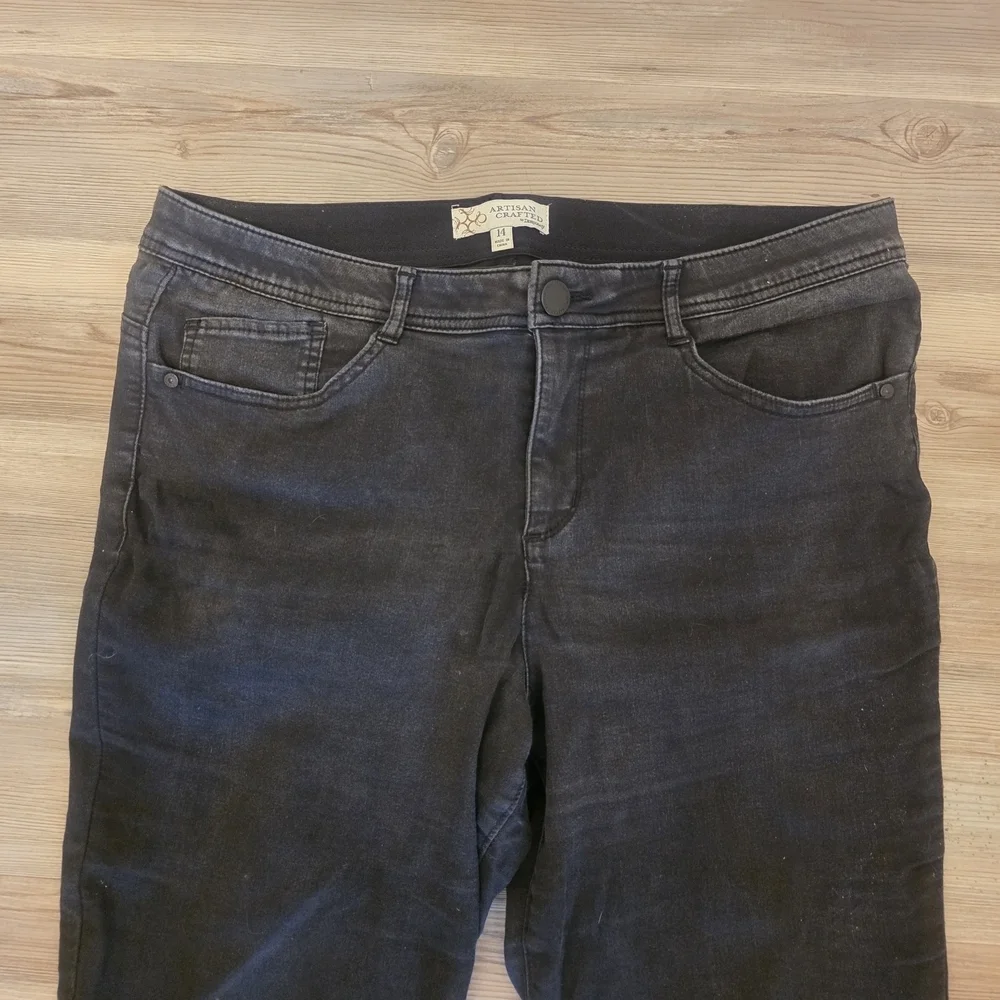 Vintage Artisan Crafted Classic Black Women's Jeans Skinny Size 14